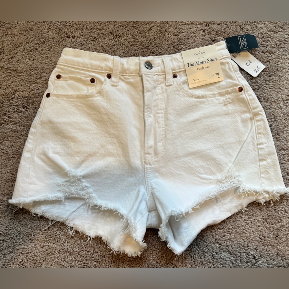 Abercrombie & Fitch Curve Love High Rise Mom Shorts NWT- Size 26